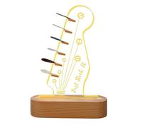 JOPWUE Guitar Pick Holder, Acrylic 3D Led Guitar Pick Lamp,Light Up Guitar Pick Holder,for Picks Storage and Display,A Birthday Gift for Music Lovers and Guitarists (A)