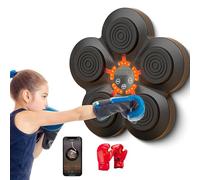 JOPWUE Smart Bluetooth Music Boxing Machine for Kids, Bluetooth Connection, Wall Mounted Boxing Machine, Kickboxing, Fast Response Coordination, Family and Kids Boxing Game (A)