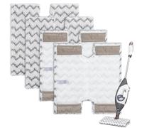 JORAIR Steam Mop Replacement Pads Compatible with Shark S6001UK S6003UK S6005UK Klik n' Flip Steam Cleaner, 4 Pack Machine Washable Cleaning Pads Pocket Mop