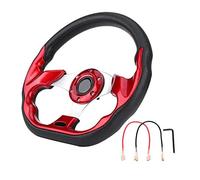 JORAsa Aftermarket Steering Wheel, 320mm the Latest Carbon Fiber Racing Steer Modification Mini Drifting Steering Wheel (Red