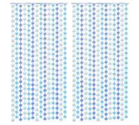 JORcadis 2 Pcs 1×2m, Frozen Party Decorations for Winter Theme Party, Winter Wonderland Decorations, Blue Laser Snowflake Tinsel Door Curtain, Perfect for Frozen and Winter Celebrations