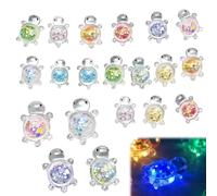 JORcadis Mini Turtles, 20-Pack Glowing Turtle Figures, Nighttime Glow in the Dark Effect, Collectible Turtle Toys for Display and Play, Detailed Miniature Turtles with Luminous Shells