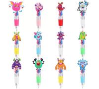 JORCEDI 12 Pcs Ballpoint Pens Handwriting Pens, Each With A Transparent Barrel And Four Colored Refills, Are Push-Button Gel Pens, Suitable For Students And As Gifts.