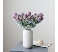 JORCEDI 2 Pcs Artificial Thistle Flowers, 18.1in Fake Eryngium, Real TouchThistles Spray for Wedding Bouquet Home Decor Outdoor (purple)