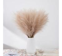 JORCEDI 20 PCS Pampas Grass Artificial,Pampas Grass Artificial Fluffy,Bohemian Decor, Fake Grass for Home, Wedding,Table Vase Arrangements,Living Room, Bedroom Aesthetic (Light brown)
