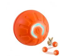 JORCEDI 2026 Dog Toy Ball - Automatic Moving Dog Toy, Rechargeable USB Interactive Pet Toy with LED Flash Light, High Bounce Indoor Outdoor (Orange,1pcs)