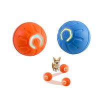 JORCEDI 2026 Dog Toy Ball - Automatic Moving Dog Toy, Rechargeable USB Interactive Pet Toy with LED Flash Light, High Bounce Indoor Outdoor (1pcs,Blue+Orange)