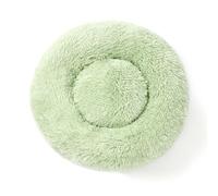 JORCEDI 2026 New Update Luxury Plush Donut Pet Bed - Super Soft Faux Rabbit Fur Calming Round Cuddler for Dogs & Cats, Self-Warming, Non-Slip Bottom, Machine Washable Indoor Bed (Green,XL)