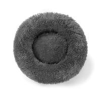 JORCEDI 2026 New Update Luxury Plush Donut Pet Bed - Super Soft Faux Rabbit Fur Calming Round Cuddler for Dogs & Cats, Self-Warming, Non-Slip Bottom, Machine Washable Indoor Bed (Deep Gray,XL)