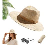 JORCEDI 2026 New Womens Fedora Sun Hat, Packable Knit Fedora Hat, Lightweight Breathable Beach & Travel Summer Hat (1pcs)
