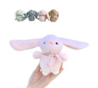 JORCEDI 2pcs Bunny Cute Keyring 5.5in Pretty Bunny With A Scarf, Fluffy Plush Toy Gold Keychain Personalised Teddy Bears For Girls Birthday Holiday, Stress Relief Decorative Pendant (pink,14cm/5.5in)