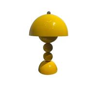 JORCEDI 3-Color Dimmable Rechargeable Table Lamp - Cordless Touch Control Desk Lamp, Portable Battery Powered Nightstand Lamp for Bedroom, Kitchen, Outdoor & Camping Decor (Yellow)
