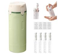JORCEDI 4 in 1 Travel Bottle Set - Leak Proof Refillable Squeeze Containers for Toiletries, Shampoo, Conditioner & Lotion, Ideal Travel Essentials for Liquid Storage (Green)