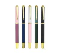 JORCEDI 5pcs Gel Pen, Black Pens Refill Writes Smoothly And Fluidly, Contains 5 Colors, Ergonomically Designed For A Comfortable Grip, Suitable For Business, Daily Use, And School.
