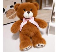JORCEDI 9.8/13.7in Cute Teddy Bear Stuffed Animal, Soft and Huggable Small Teddy Bear Plush Toy with Bow, Cuddly Doll for Kids Adults Birthday Gift (brown,35cm)
