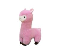 JORCEDI Alpaca fur plush toy, cute standing alpaca doll, soft cushion, charming and comfortable, suitable for play and companionship, suitable for boys and girls. (Pink,31.50 in)