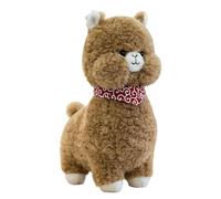 JORCEDI Alpaca Plush Toy, Standing Alpaca Plush, Soft Lambswool Stuffed Animal, Llama Pillow, for Cuddling & Playing, Gift for Girls and Boys (Brown,50cm)