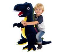 JORCEDI Big Dinosaur Teddy Stuffed Animals,Cute Dinosaur Plush Toy,Simulation Plush Doll,Pillow Decor,Birthday Gift for Boys, Girls (100cm,Blau)