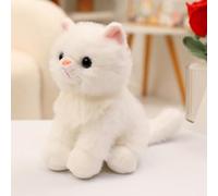 JORCEDI Black and White 20 cm Cat Soft Toy, Realistic Sitting Tuxedo Cat Plush, Lifelike Kitten Stuffed Animal, Fluffy Sleep Companion, Room Decor Gift (20cm,F)