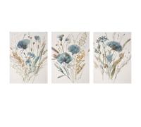 JORCEDI Blue Wall Art Abstract Botanical Walls Decor Poster Prints Minimalist Flower Aesthetic Posters For Bedroom Living Room Decor Corridor Unframed Set Of 3 (blue,30x40cm)