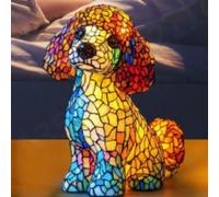 JORCEDI Boxer Dog Night Light - Stained Glass Art Lamp | Energy Class A | Also Available: Corgi, Pug, Shih Tzu, Schnauzer, Dachshund (1)