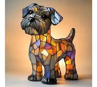 JORCEDI Boxer Dog Night Light - Stained Glass Art Lamp | Energy Class A | Also Available: Corgi, Pug, Shih Tzu, Schnauzer, Dachshund (P)