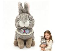 JORCEDI Bunny Plush Toy, Simulated Bunny Plush Toy, Cute Upright-Eared Rabbit Plush Toys for Cuddling and Playing, Gifts for Girls and Boys (Gray,30cm)