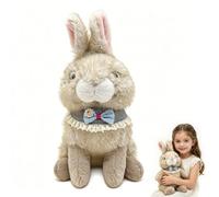 JORCEDI Bunny Plush Toy, Simulated Bunny Plush Toy, Cute Upright-Eared Rabbit Plush Toys for Cuddling and Playing, Gifts for Girls and Boys (Yellow,30cm)