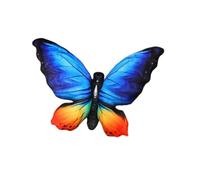 JORCEDI Butterfly cushion, plush toy with wings, soft butterfly decorative pillow, suitable for sofas and bedroom (Blue and yellow,40 * 50cm)