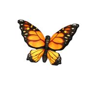 JORCEDI Butterfly cushion, plush toy with wings, soft butterfly decorative pillow, suitable for sofas and bedroom (Yellow,40 * 50cm)