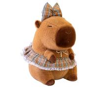 JORCEDI Capybara Plush Toy, Cute Capybara Stuffed Animal Doll, Plush Pillow Capybara Teddy with Bow and Skirt, Soft Sleeping Capybara Plushie Pillow, Gift for Kids Animal Lovers Birthday (Brown,45cm)