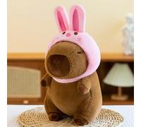 JORCEDI Capybara Teddy Plush, 23cm/9.06inch Fluffy Soft Toy, Simulated Animal Cuddly Toys Doll Gift for Boy, Girl, Adult (rabbit)