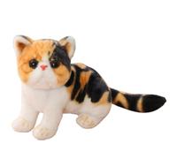 JORCEDI Cat Plush Soft Toys,Lifelike Cats Doll, Soft Plush Simulation Cat, Stuffed Animal, Pillow Soothing Hugging Sleeping, Birthday Gifts For Kids Boys And Girls (26cm,sanhua)