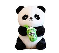 JORCEDI Charming Panda Plush Toy Red Panda Teddy for Festival and Emotional Support 25cm Ultra-Soft Gifts for Stress Relief (Green B)