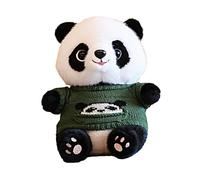 JORCEDI Charming Panda Plush Toy Red Panda Teddy for Festival and Emotional Support 25cm Ultra-Soft Gifts for Stress Relief (Green)