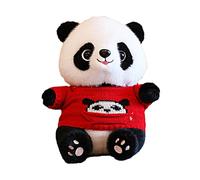 JORCEDI Charming Panda Plush Toy Red Panda Teddy for Festival and Emotional Support 25cm Ultra-Soft Gifts for Stress Relief (Red)