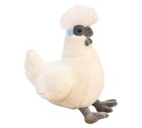 JORCEDI Chicken Plush Toy, 27cm Funny Chubby Chicken Plush Pillow, Simulated Animal Chicken Plush Toy, Cute Chicken Plush Neck Pillow for Boys and Girls Gifts (Black-Bone Chicken,27CM)