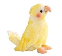 JORCEDI Cockatiel Plush Toy, Simulation Parrot Plush Toy, Simulation Yellow And Grey Parrot Stuffed Animal, Cute Little Bird Doll, Fun Educational Toy For Children (17cm,huang)
