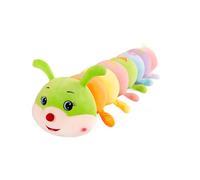 JORCEDI Colorful Caterpillar Plush Toy, Rainbow Alphabet Caterpillar Doll, Cuddly & Play Toy for Children, Plush Doll Throw Pillow, Side Sleeper Pillow for Children, Baby Tummy Time Pillow (90cm)