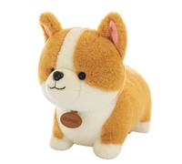 JORCEDI Corgi Plush Toy, Soft Realistic Corgi Puppy Stuffed Animal, Fluffy Cute Dog Cuddle Pillow, Birthday for Kids, Boys, Girls and Home Bedroom Decor (25cm(9.84in))
