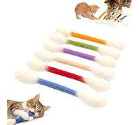 JORCEDI Cotton Swab Cat Toy with Catnip, Soft Plush Cat Chew Toy for Biting and Kicking, Interactive Felt Kitty Kicker Toy Sticks for Boredom, for Cat Lovers (G)