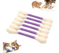 JORCEDI Cotton Swab Cat Toy with Catnip, Soft Plush Cat Chew Toy for Biting and Kicking, Interactive Felt Kitty Kicker Toy Sticks for Boredom, for Cat Lovers (D)