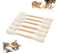 JORCEDI Cotton Swab Cat Toy with Catnip, Soft Plush Cat Chew Toy for Biting and Kicking, Interactive Felt Kitty Kicker Toy Sticks for Boredom, for Cat Lovers (E)