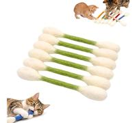JORCEDI Cotton Swab Cat Toy with Catnip, Soft Plush Cat Chew Toy for Biting and Kicking, Interactive Felt Kitty Kicker Toy Sticks for Boredom, for Cat Lovers (C)