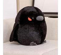 JORCEDI Crow Teddy Plush, 35/40cm Birds Fluffy Soft Toy, Simulated Animal Cuddly Toys Doll Gift for Boy, Girl, Adult (crow,40cm/15.75inch)