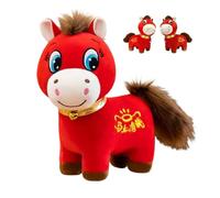 JORCEDI Crying Horse Plush Chinese New Year Crying Horse 2026 Cry-Cry Horses Mouth Sewn on Backwards,Funny Smiling Horses Plushie Figurine,New Year Decorations Symbol Wealth Good Fortune (25cm,B)