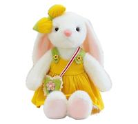 JORCEDI Cuddly Rabbit, Floppy-Eared Cuddly Rabbit, Plush Rabbits in Dresses, Kawaii Cuddly Toys and Stuffed Animal Dolls for Decoration, Gift for Children or A Girlfriend (Yellow,45cm)