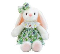 JORCEDI Cuddly Rabbit, Floppy-Eared Cuddly Rabbit, Plush Rabbits in Dresses, Kawaii Cuddly Toys and Stuffed Animal Dolls for Decoration, Gift for Children or A Girlfriend (Green,45cm)