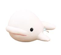 JORCEDI Cuddly toy whale, white whale, soft toy, cute soft beluga whales, long beluga whales cuddly toy, XXL, ocean, water, cuddly toys, toy, pillow doll, gift for a birthday (60cm)