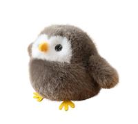 JORCEDI Cute Bird Plush Keychain, Soft Fluffy Parrot Kiwi Toucan Bag Pendant, Super Soft Cuddly Mini Stuffed Animal Keyring for Kids Birthday, Home Decor (Gray-white,15cm(5.91in))